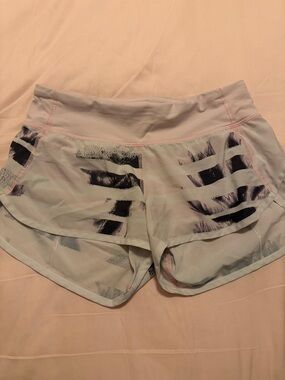 lululemon athletica pink white and black abstract Print